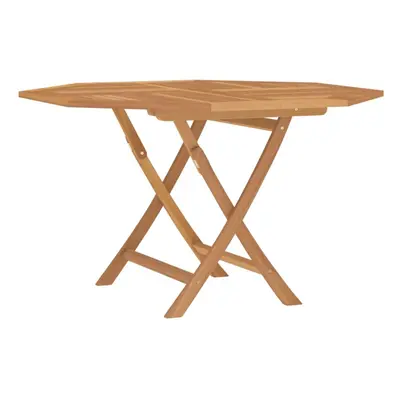 (octagon) vidaXL Folding Garden Table Outdoor Table Patio Dining Table Solid Wood Teak