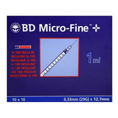 (Pack of 3) 3-4-5x BD Micro-Fine 1ml Syringe 0.33mm (29G) x 12.7mm Box of