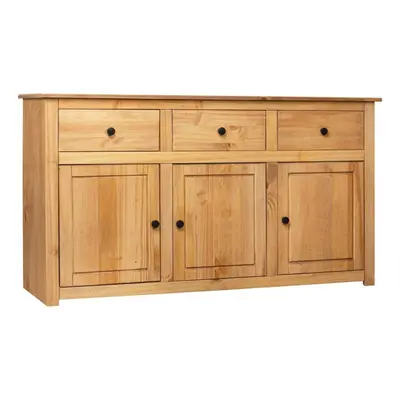 vidaXL Solid Wood Pine Sideboard Drawers Doors Storage Chest Side Cabinet