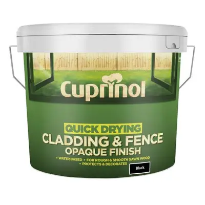 (Black) Cuprinol Quick Drying Cladding & Fence Opaque 10L