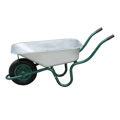 Heavy Duty Wheelbarrow 85L Litre Steel Garden Cart Pneumatic Wheel