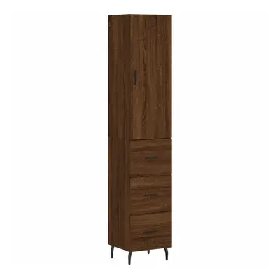 (brown oak, drawers) vidaXL Highboard Sideboard Cupboard Side Board Storage Cabinet Engineered W