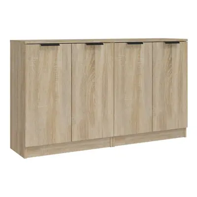 (sonoma oak) vidaXL 2x Sideboards Engineered Wood Storage Cabinet Cupboard Multi Colours