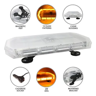 Amber Recovery Light Bar LED Flashing Beacon Lightbar Warning Strobe Van 600mm