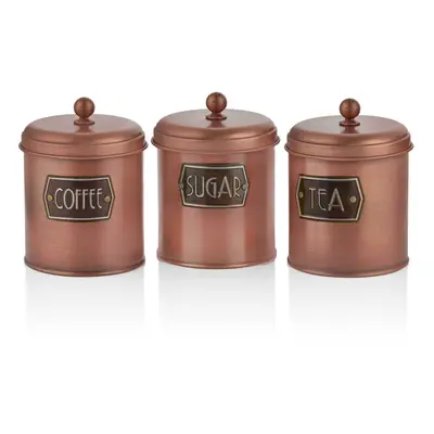 The Mia Copper Coffee, Tea, And Sugar Jar Set - cm (H)