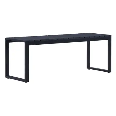 vidaXL Garden Bench 120.5cm PS Board Black Outdoor Seating Bench Lounge Seat