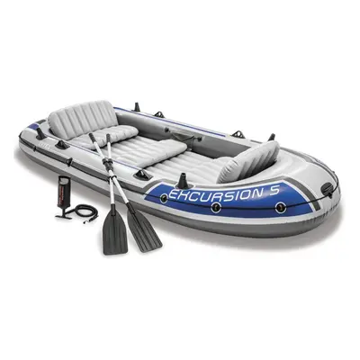 Intex Inflatable Boat Canoe with Oars and Pump Dinghy Excursion Set 68325NP