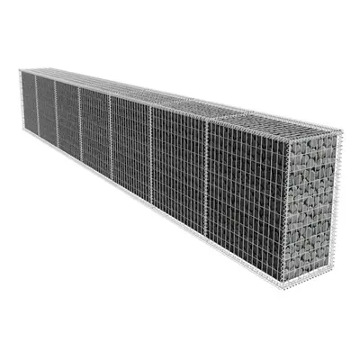 vidaXL Gabion Wall with Cover 600x50x100cm Basket Welded Mesh Rock-Stone Wall