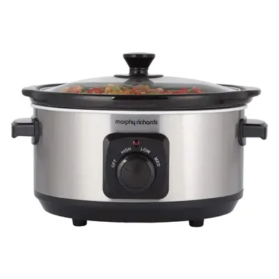 Morphy Richards Brushed Stainless Steel 3.5L Slow Cooker