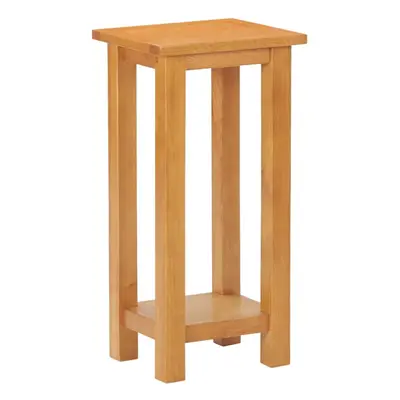 Side Table 27x24x55 cm Solid Oak Wood and MDF