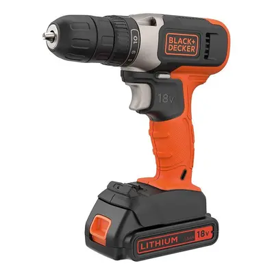 Black & Decker Cordless Drill Driver 18V Battery + Charger BCD001C1-GB