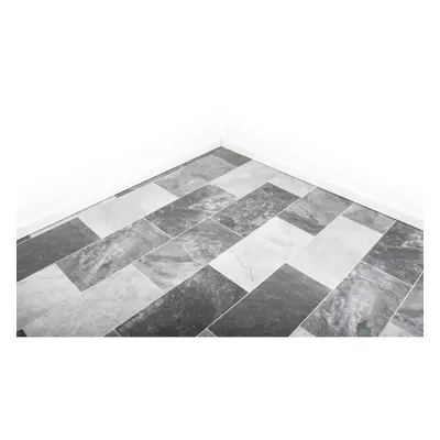 (Storm Tile Vinyl, 3m x 2m Width) Tile Effect Vinyl Flooring Lino Roll 2m & 4m Width