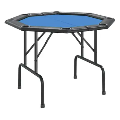 (blue) vidaXL 8-Player Folding Poker Table 108x108x75 cm Game Poker Table Blue/Green