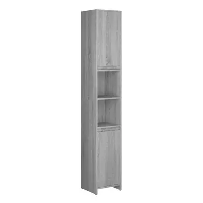 (grey sonoma) vidaXL Bathroom Cabinet Cupboard Storage Rack Washer Shelf Engineered Wood