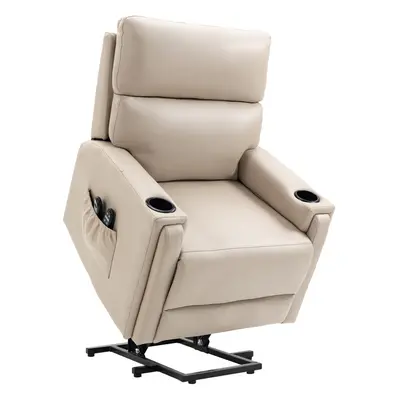 HOMCOM Lift Chair for Living Room, Recliner Chair with Vibration Massage, Heat