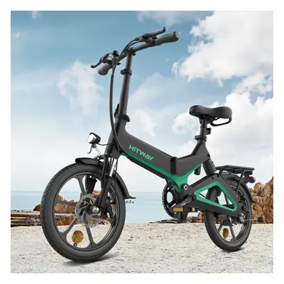 (HITWAY Electric Bike 250W 16" E bike, up 70KM Foldable Bike with 7.8Ah Battery Off-Road MT Bike