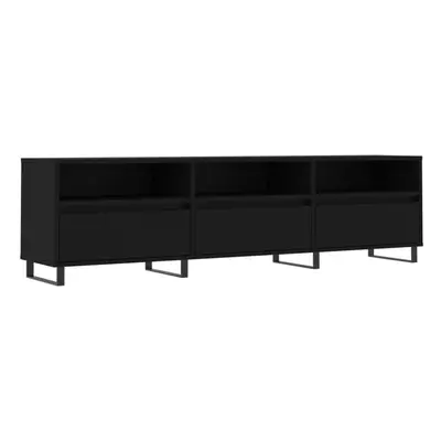 vidaXL TV Cabinet TV Unit Sideboard Media Unit TV Stand Black Engineered Wood