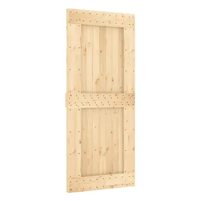 (plain design, x cm) vidaXL Solid Pine Wood Door Porch Wooden Sliding Entrance Door Home Front D