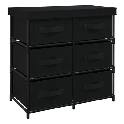 (black) vidaXL Storage Cabinet with Drawers Storage Organiser Drawer Chest Steel