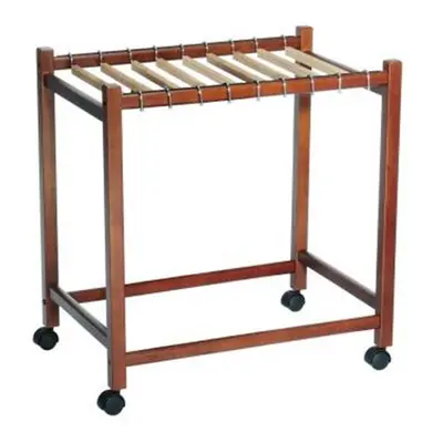 Woodlore Compact Rolling Pant Trolley with Cedar Hangers