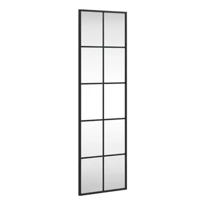 (30 x cm) vidaXL Wall Mirror Hallway Makeup Mirror Hanging Mirror Black Rectangle Iron