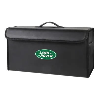 (C-Black) Car Trunk Storage Bag Leather Camping Box Collapsible For Land Rover Range