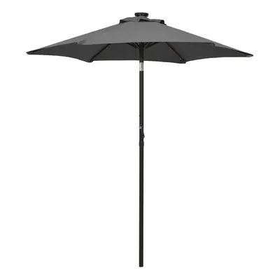 vidaXL Parasol with LED Lights Anthracite 200x211 cm Aluminium Outdoor Canopy