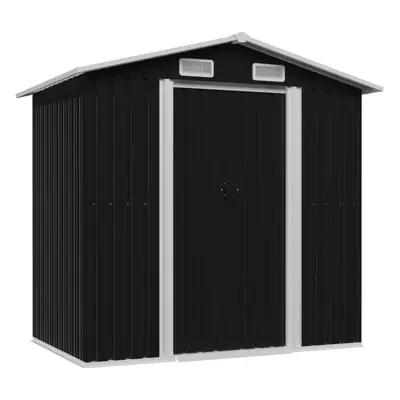 vidaXL Garden Storage Shed Anthracite Steel Building Outdoor Garage Storage