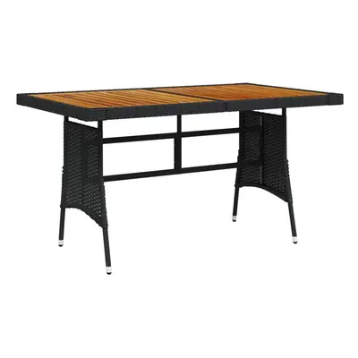 (black, x x cm) vidaXL Solid Acacia Wood Garden Table Black/Grey Multi Size Rectangular/Square