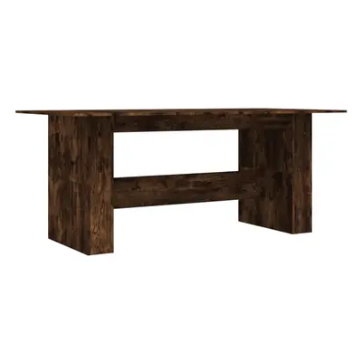 vidaXL Dining Table Kitchen Side Table Dinner Table Smoked Oak Engineered Wood