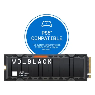 WD_BLACK 1TB SN850 NVMe Internal Gaming SSD Solid State Drive with Heatsink - Works with Playsta