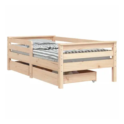 (brown, x cm) vidaXL Kids Bed Frame Wooden Bed Base Bedstead with Drawers Solid Wood Pine