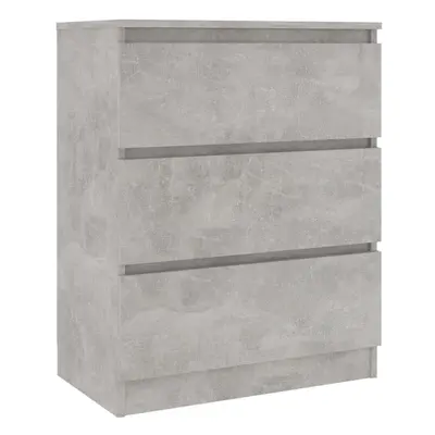 vidaXL Sideboard Concrete Grey Engineered Wood Storage Drawer Side Cabinet