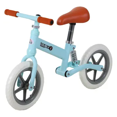 HOMCOM Kid Balance Bike ChildrenBicycle Adjustable Seat Years No Pedal Blue