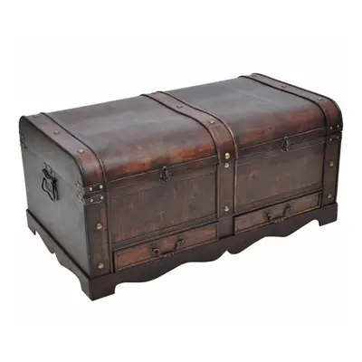 vidaXL Large Vintage Storage Trunk | Large Wooden Chest Storage Chest