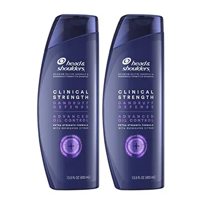 Head & Shoulders Clinical Dandruff Shampoo Twin Pack, Advanced Oil & F