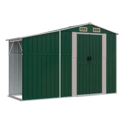 (green, x x cm) vidaXL Garden Shed Metal Shed Outdoor Storage Shed Anthracite Galvanised Steel