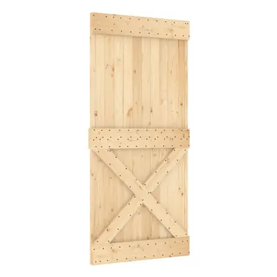 (95 x cm) vidaXL Solid Pine Wood Door Porch Wooden Sliding Entrance Door Home Front Door