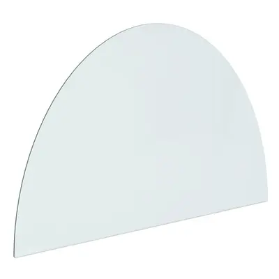 (1000 x mm (L x W)) vidaXL Fireplace Glass Plate Half Round Glass Panel Arch Glass Multi Sizes