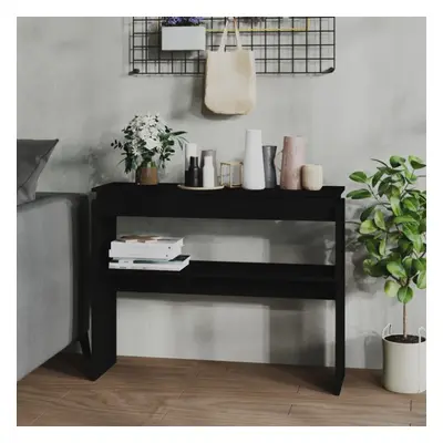 vidaXL Console Table Black Engineered Wood Living Room Couch Accent Side Table