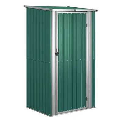 vidaXL Garden Shed Green Galvanised Steel Outdoor Storage Shed Tool Organiser