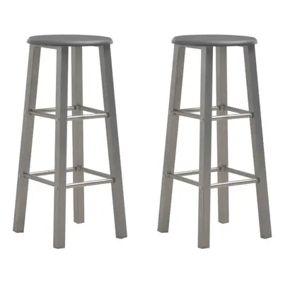 vidaXL 2x Bar Stools Anthracite MDF Bar Seats Stools Bar Chair Counter Stools