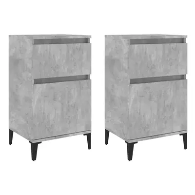 (concrete grey, pcs) vidaXL Bedside Cabinets Bedside Table Nightstand Table Side Table End Table