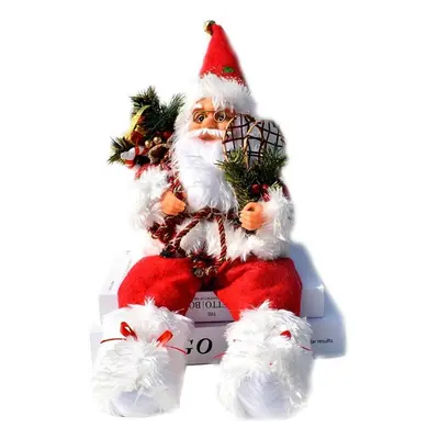 Sitting Santa Claus Christmas Ornament - 57cm - Indoor and Outdoor Use - Red