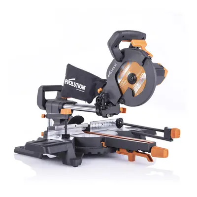 Evolution Power Tools R210SMS-300+ Sliding Mitre Saw with Multi-Material Cutting, Degree Bevel, 