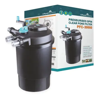 AllPondSolutions 30000L Pressurised Pond Filter 55w UV Easy Clean PFC-30000