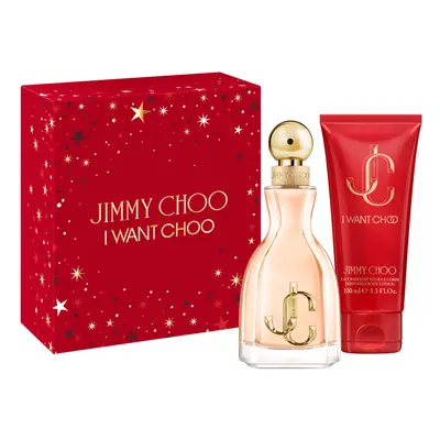 Jimmy Choo I Want Choo Gift Set 60ml EDP Spray + Body Lotion 100ml