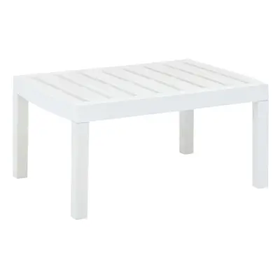 vidaXL Garden Table Plastic White 78x55x38cm Outdoor Furniture Garden Desk