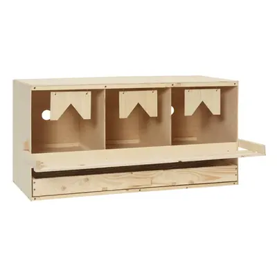 vidaXL Solid Pine Wood Chicken Laying Nest Compartments Poultry Laying Nest