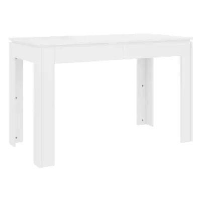 vidaXL Dining Table High Gloss White 120cm Engineered Wood Dinner Desk Stand